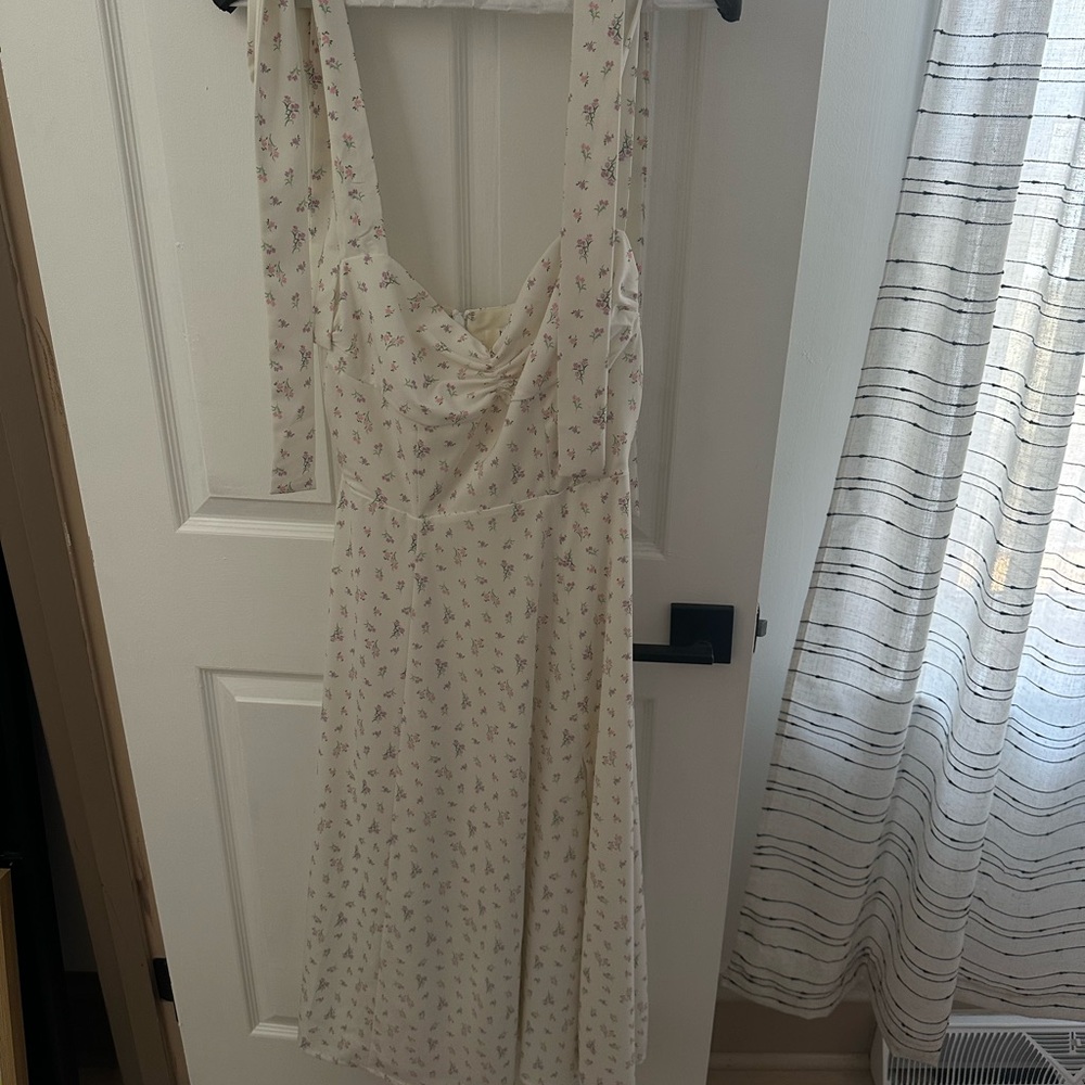 House of CB Cream Floral Maxi Dress
